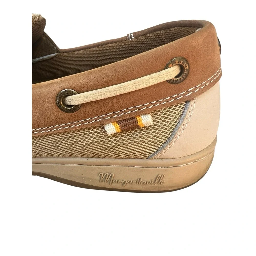 Margaritaville Boat Shoes Size‎ 8 Women's (6.5 Men's) Leather Upper Lace-up